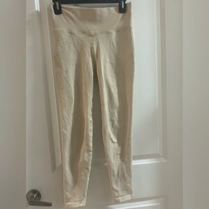 Aerie Offline Cream Cropped Leggings